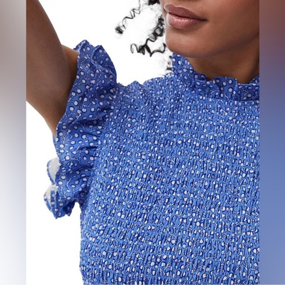 FRENCH CONNECTION Blue Elao Verona Mini Dress - Picture 6 of 13